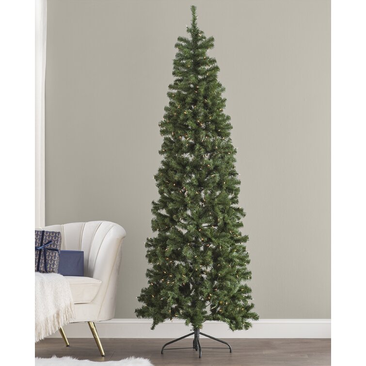 Laroche Slender Green Artificial Spruce Christmas Tree with Lights